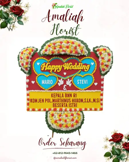 Papan Bunga Pernikahan Karasak